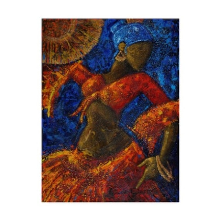 Oscar Ortiz 'Dancer In Red' Canvas Art,18x24